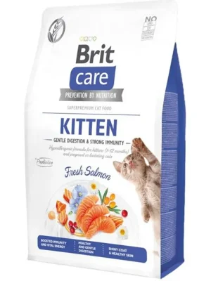 Brit Care Cat Grain-Free Kitten Gentle Digestion & Strong Immunity Salmon 2 kg Gratis Retour