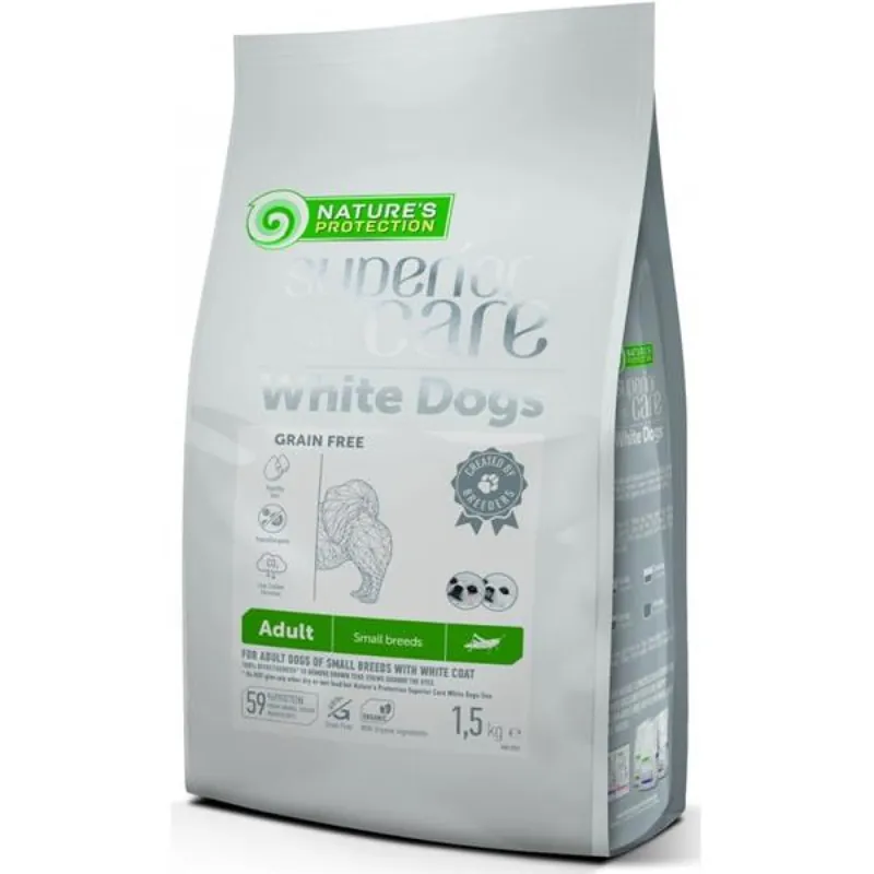Nature‘s Protection Superior Care Dog Dry White Dogs Adult Small Breed GF Insect 1,5 kg Must-Have