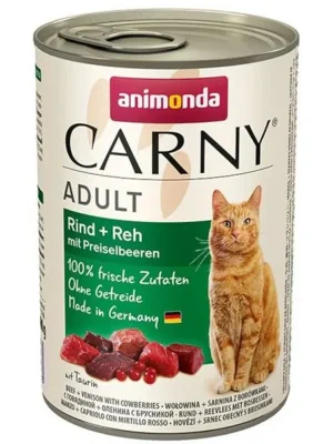 Fabrieksprijs Animonda Carny cat konz. - hovězí, srnčí, brusinky 400 g