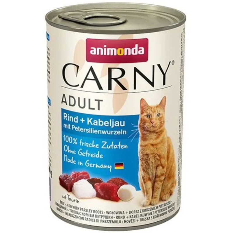 Gratis Retour Animonda Carny cat konz. - hovězí, treska, petržel 400 g