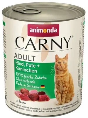 Animonda Carny cat konz. - hovězí, krůta, králík 800 g Hoge Kwaliteit