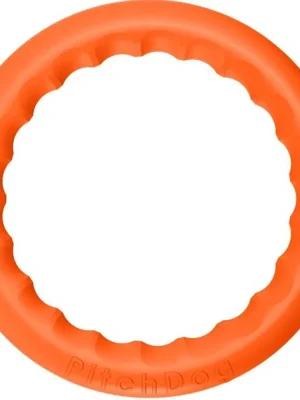 Hračka tréninkový pěnový kruh oranžový 17cm PitchDog Koop Vandaag