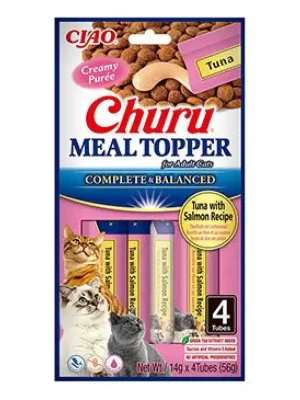 Seizoensaanbieding Churu Cat Meal Topper Tuna with Salmon Recipe 4x14g