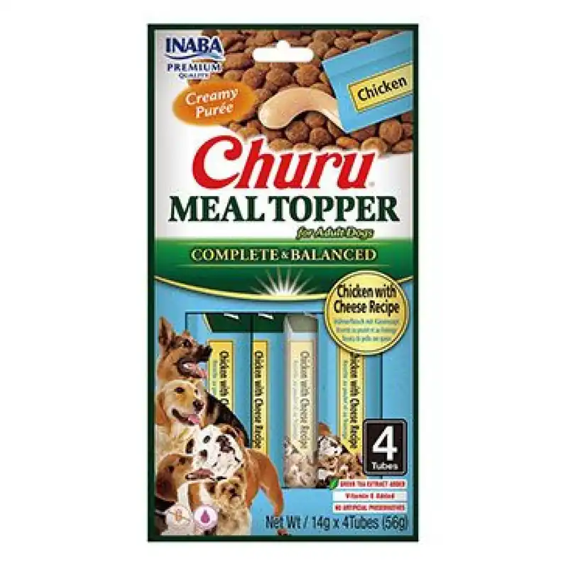Koop Vandaag Churu Dog Meal Topper Chicken with Cheese Recipe 4x14g