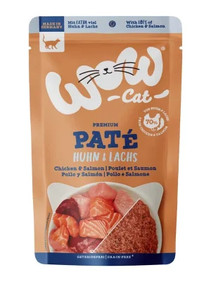 Aanbieding WOW Cat kapsička Paté Kuře s lososem Adult 125g
