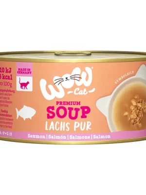 WOW Cat konzerva Soup Lososová polévka Adult 70g Snelle Levering
