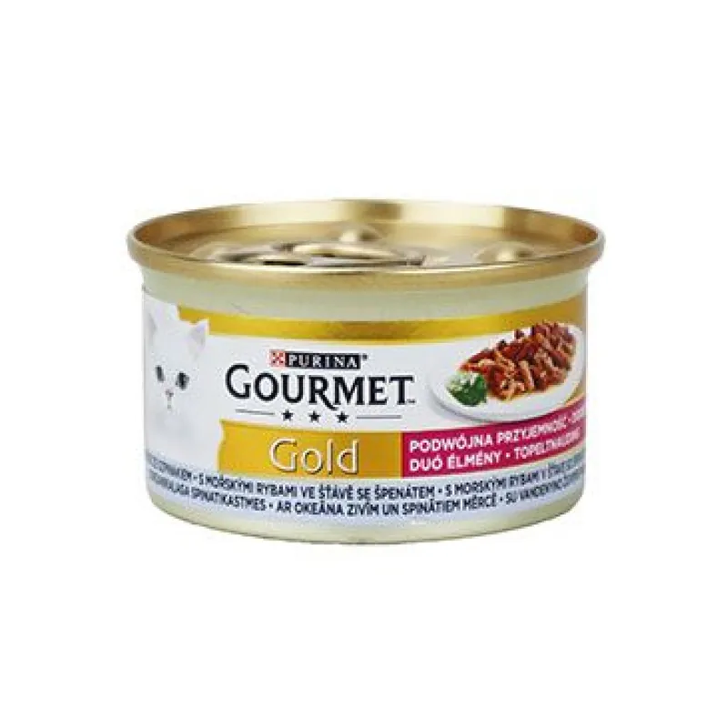 Gourmet Gold konz. kočka pašt. moř.ryby a špenát 85g Superprijs