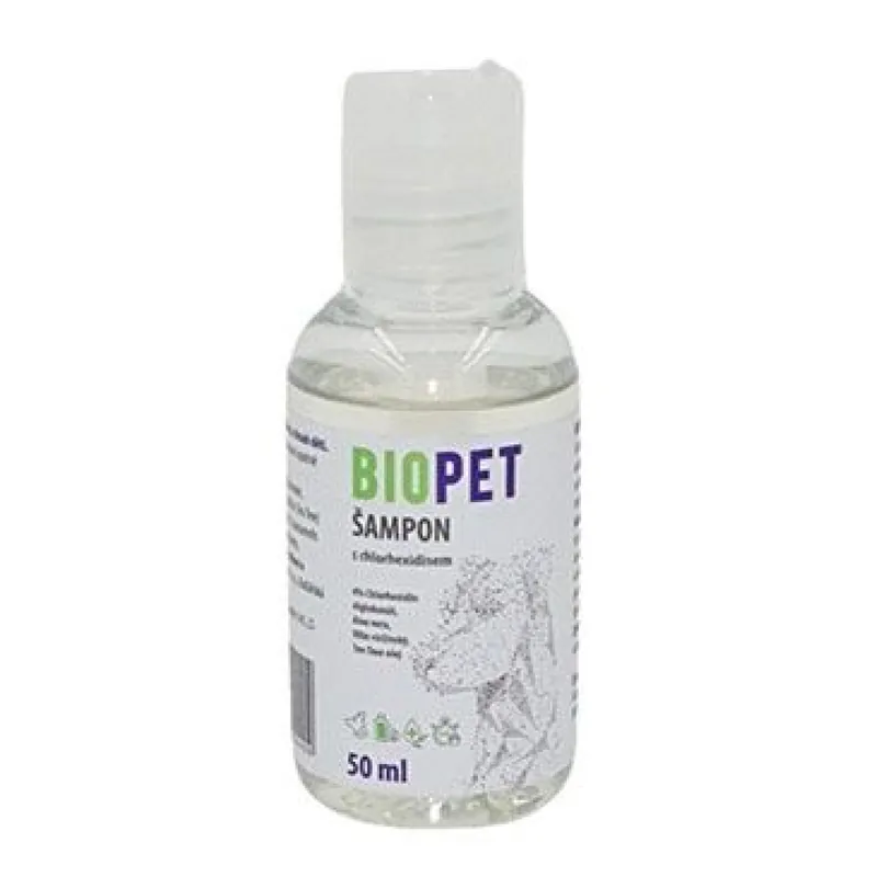 BIOPET Chlorhexidine šampon 4% 50ml Lage Kosten