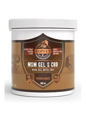 Veilige Betaling MSM gel s CBD pro koně TOPVET 500ml