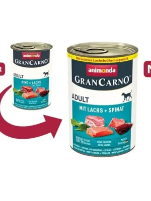Hete Deal Animonda GranCarno dog konz. - losos, špenát 400 g