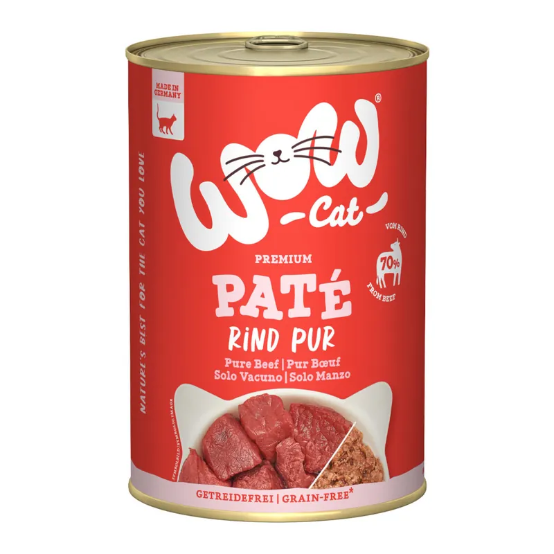 WOW Cat konzerva Paté Hovězí PUR Adult 400g Merkproduct