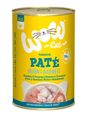 WOW Cat konzerva Paté Kuře s krevetami Adult 400g Snelle Levering