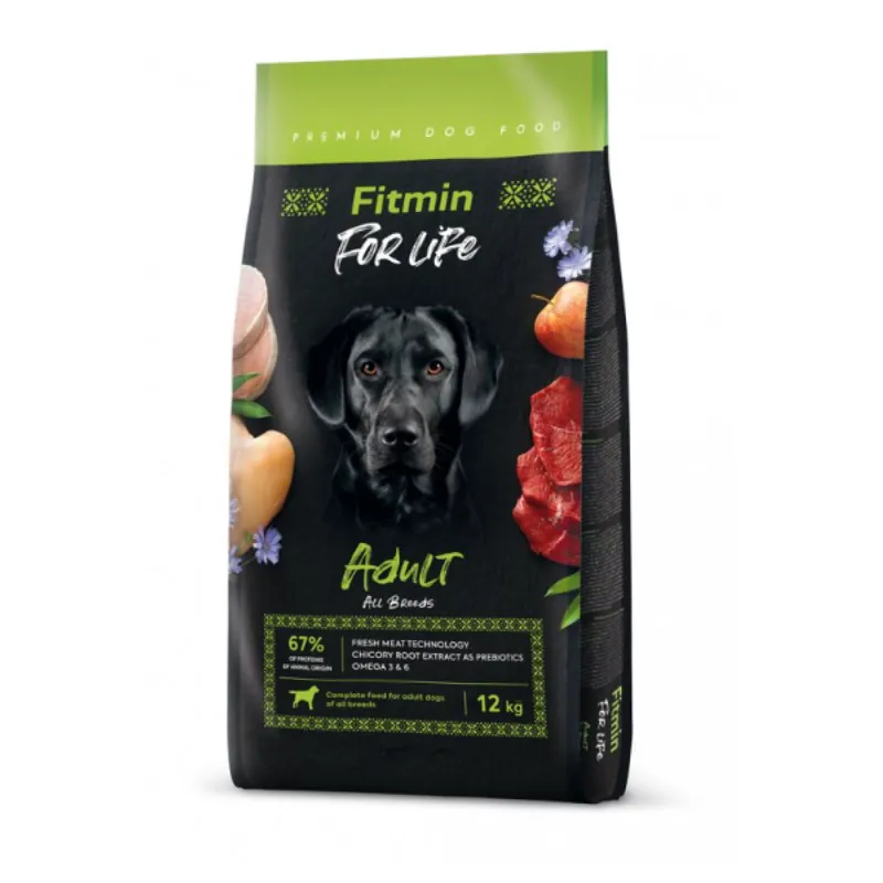 Direct Beschikbaar Fitmin Dog for Life Dog Adult All breeds 12 kg + 2kg