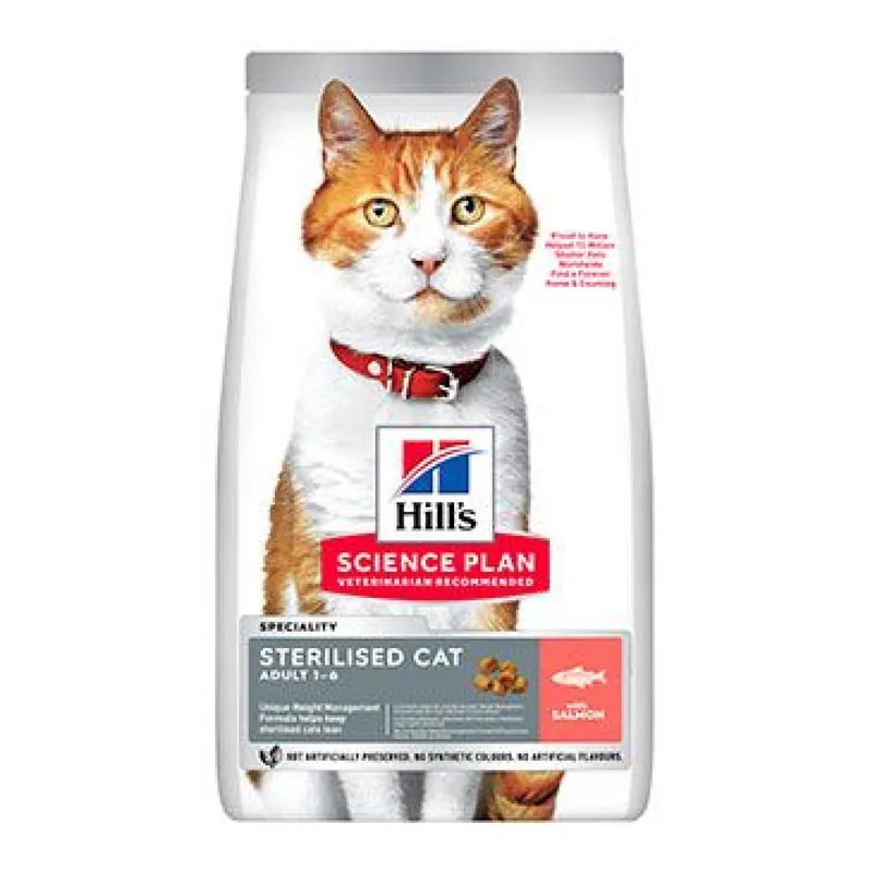 Hill‘s Fel. SP Adult Sterilised Cat Salmon 3kg Direct Verzonden