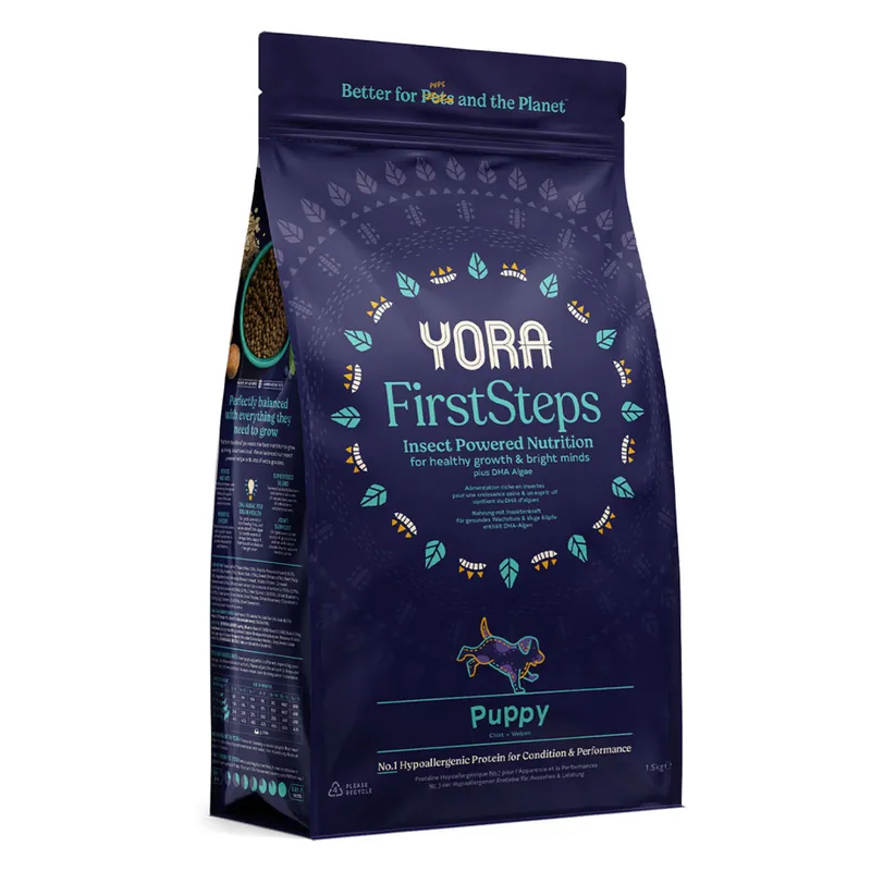 Exclusieve Aanbieding YORA granule z hmyzu FirstSteps Puppy All Breeds 1,5kg
