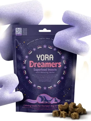 Favoriet YORA pamlsky z hmyzu Dreamers s bylinkami 100g