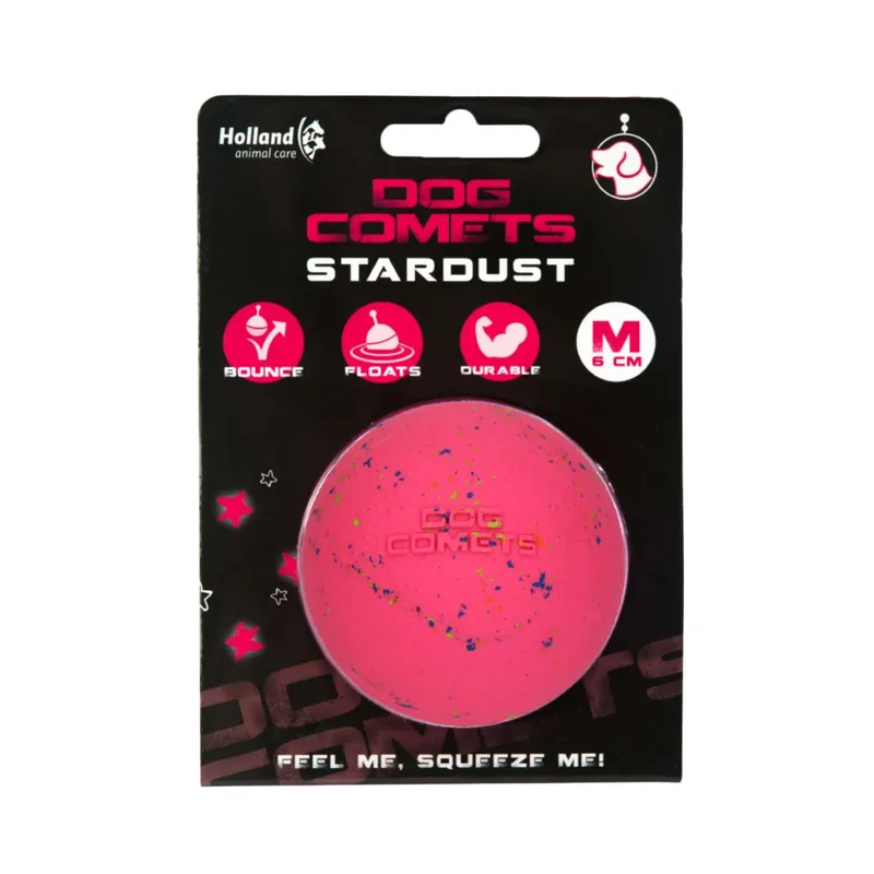 Laatste Versie Dog Comets Stardust plovoucí míč růžový M/6cm