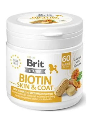 Meest Verkocht Brit Dog Vitamins Biotin Skin&Coat 120g (60tbl)