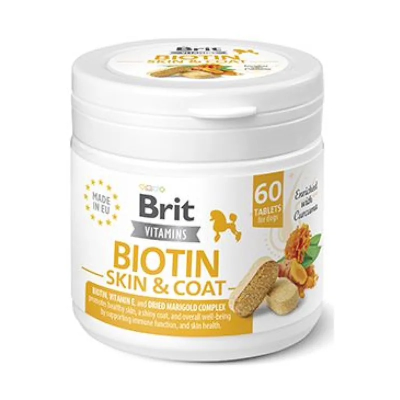 Meest Verkocht Brit Dog Vitamins Biotin Skin&Coat 120g (60tbl)