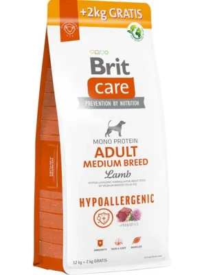 Beperkt Aanbod Brit Care Dog Hypoallergenic Adult Medium Breed Lamb 12 + 2 kg