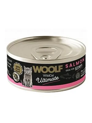 Direct Beschikbaar WOOLF WildCat Ultimate konz. Kitten Paté Salmon 85g