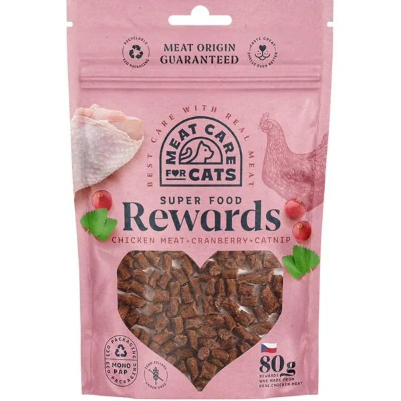 Betrouwbaar Meat Care Rewards cat - Kuřecí s šantou a brusinkou 80 g
