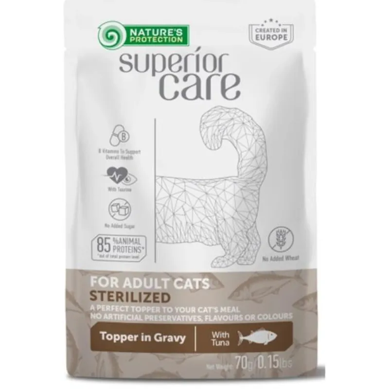 Meest Verkocht Nature‘s Protection Cat kaps. Superior Care Adult Sterilised 70 g