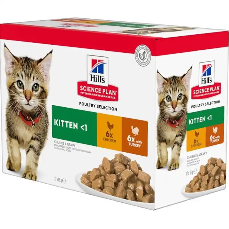 Lage Kosten Hill‘s Science Plan Feline Kitten kapsička Chicken & Turkey 12 x 85 g
