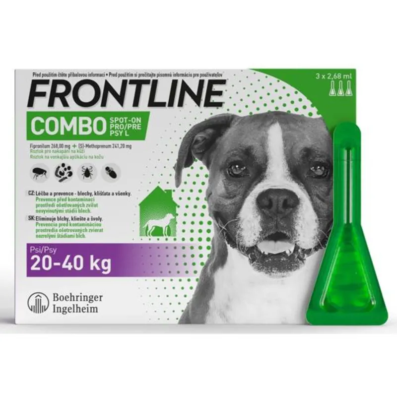 Speciale Aanbieding Frontline Combo spot-on dog L a.u.v. sol 3 x 2,68 ml, 20-40kg