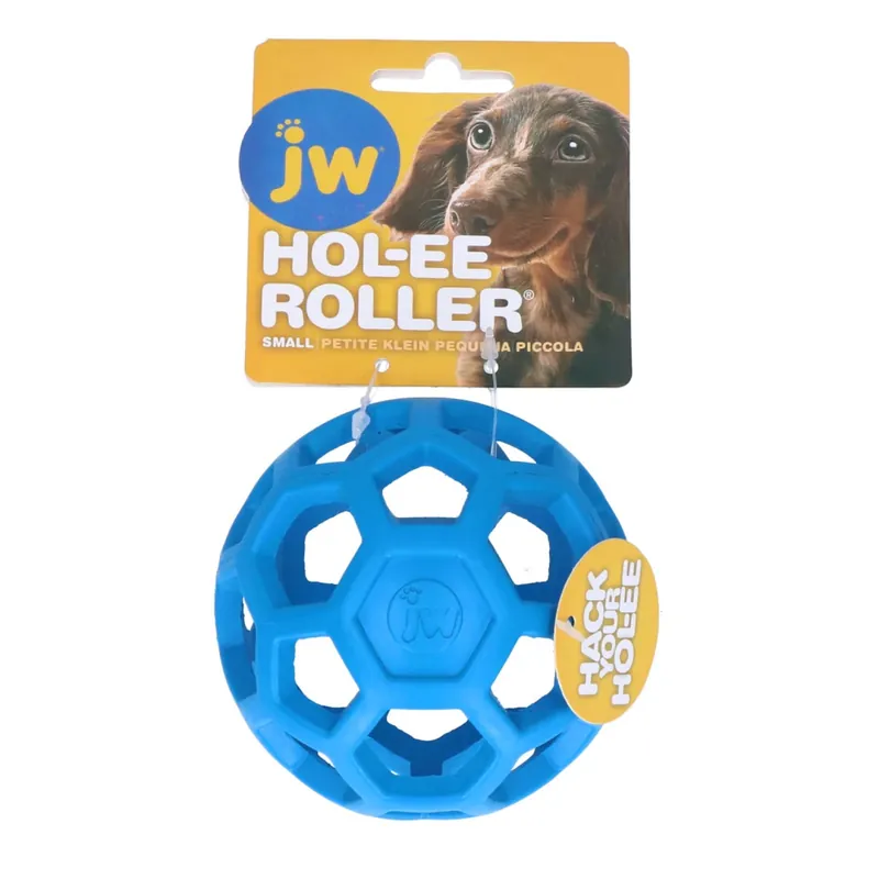 Favoriet JW Hol-EE děrovaný míč 8cm Small - modrý