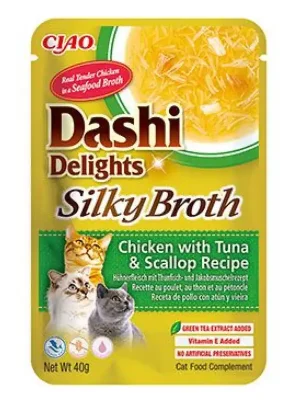 Churu Cat Dashi Delights Silky Broth Chick&Tun&Scal40g Alleen Vandaag