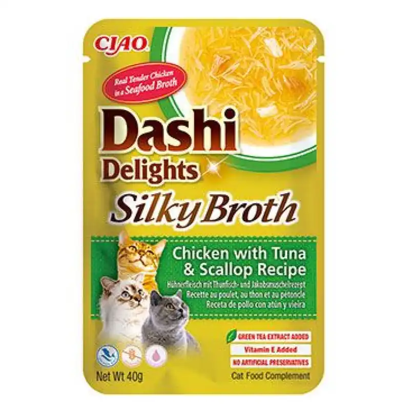 Churu Cat Dashi Delights Silky Broth Chick&Tun&Scal40g Alleen Vandaag