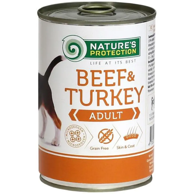 Lage Kosten Nature‘s Protection Dog konz. Adult hovězí/krůta 400 g