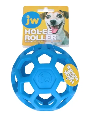 Express Levering JW Hol-EE děrovaný míč 11cm Medium - modrý