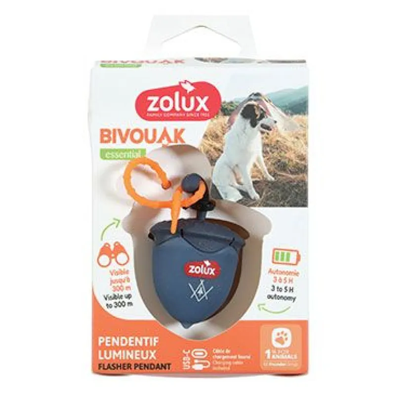 Veilige Betaling Světýlko blikací BIVOUAK oříšek USB modrá Zolux