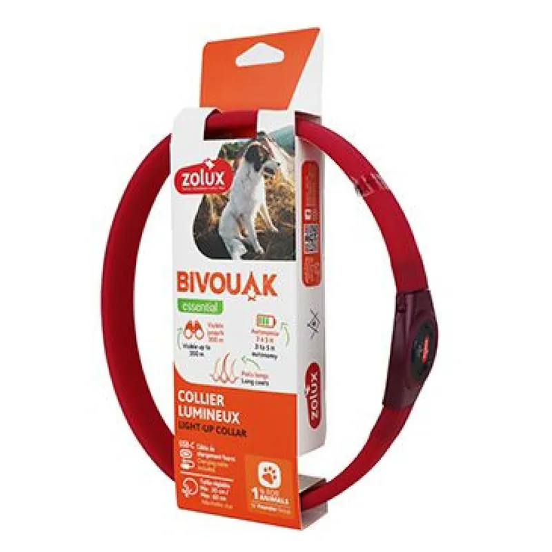 Seizoensaanbieding Obojek LED velký BIVOUAK 30-60cm USB červená Zolux