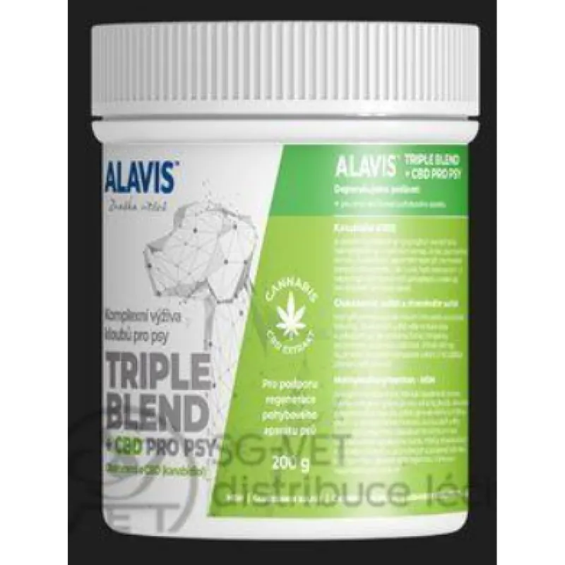 ALAVIS Triple blend + CBD pro psy 200 g Korting