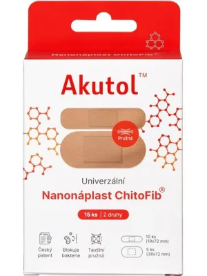 Dagaanbieding Akutol Nanonáplast ChitoFib, Univerzální balení - 15 ks