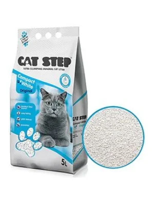 Express Levering Podestýlka Cat Step Compact White Original 4,2kg/5l
