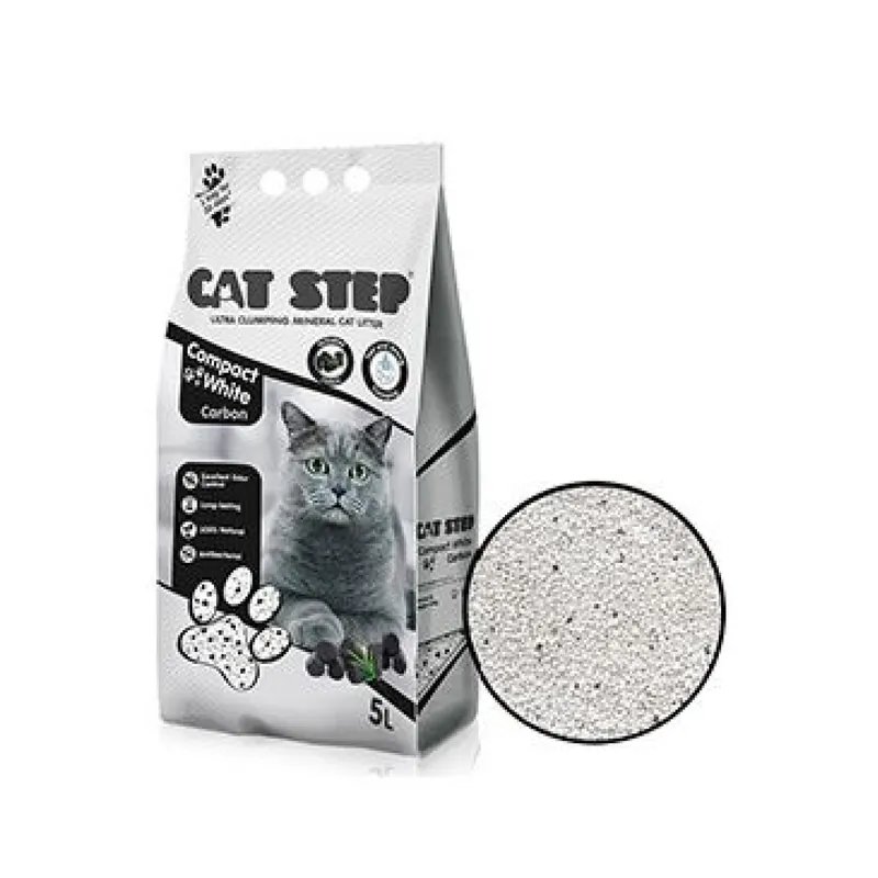 Snelle Levering Podestýlka Cat Step Compact White Carbon 4,2kg/5l