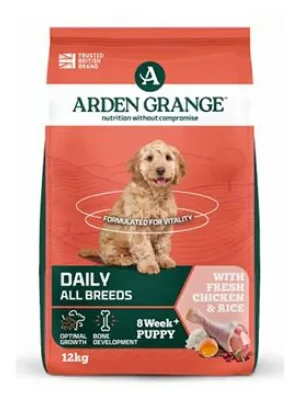 Arden Grange Dog Puppy/Junior rich in fresh Chick.12kg Laatste Kans