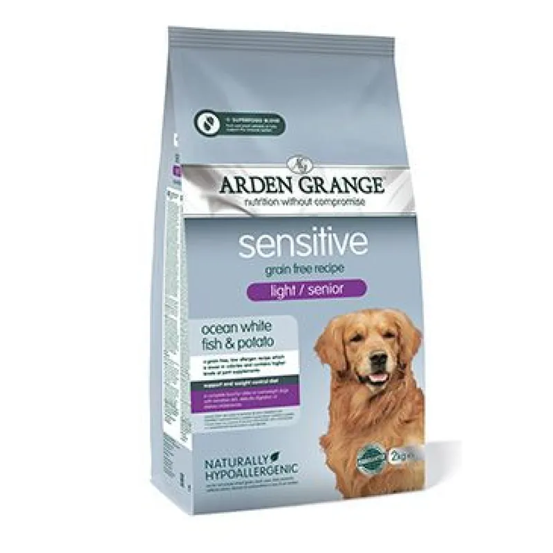 Finale Uitverkoop Arden Grange Dog GF Senior Sen.Light O.W.Fish&Pot.2kg