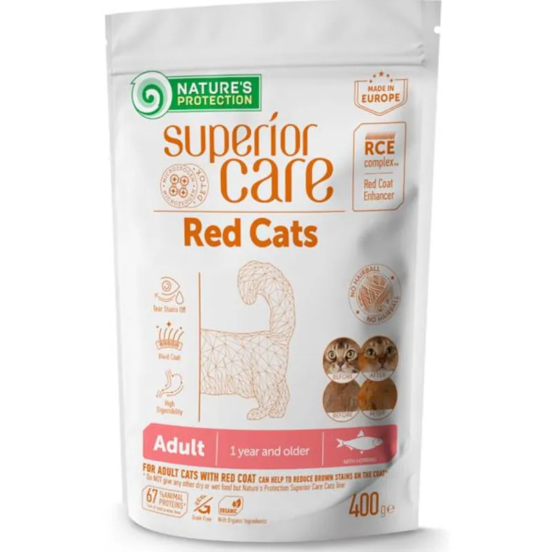 Betrouwbaar Nature‘s Protection Cat Dry Superior Care Red Adult GF Herring 400 g