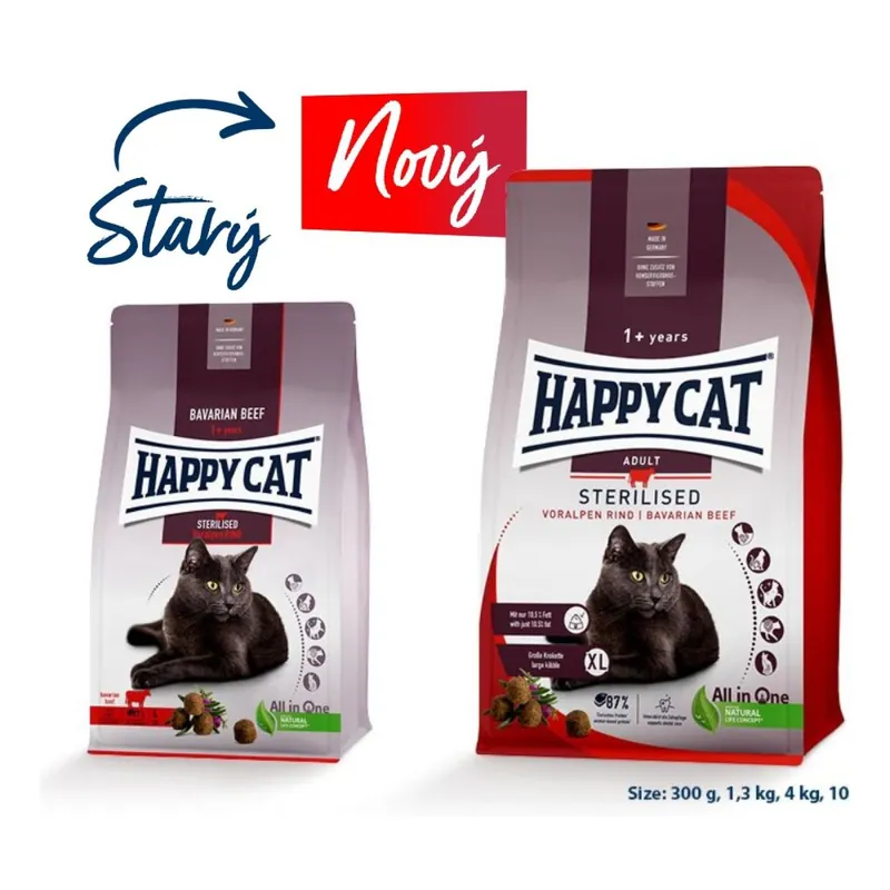 Snelle Levering Happy Cat Adult Sterilised Voralpen Rind 10 kg