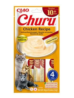 Actieprijs Churu Cat Senior 10+ Chicken Recipe 4x14g