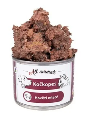 Dagaanbieding All Animals kočkopes Hovězí mleté 200g