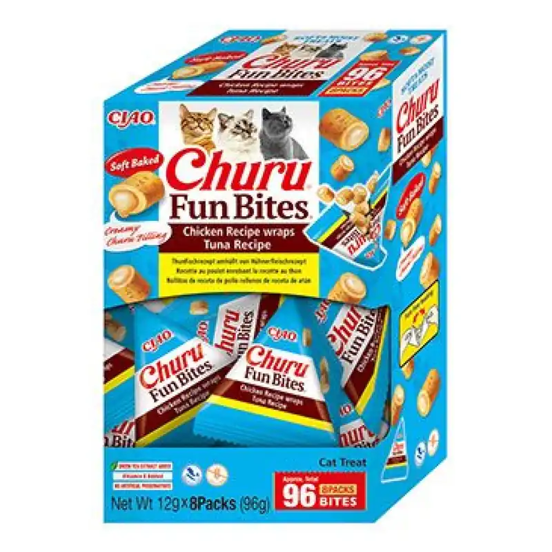 Churu Cat BOX Fun Bites Chicken wraps Tuna 8x12g Aanbieding