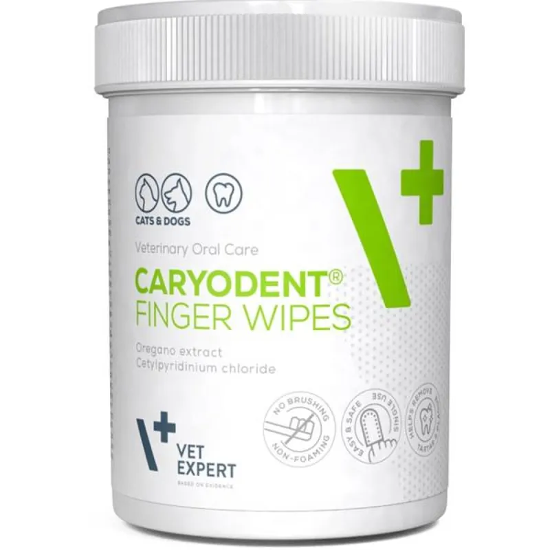 VetExpert Caryodent finger wipes ubrousky na čištění zubů 50 ks Beste Prijs