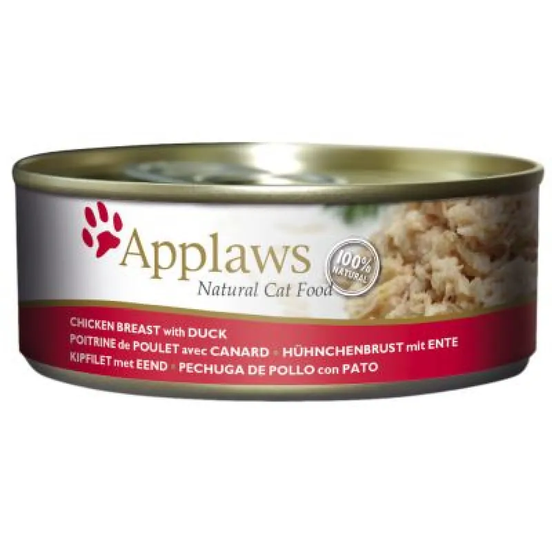Applaws konzerva Cat Kuřecí prsa s kachnou 156g DMT 08/26 Seizoensaanbieding