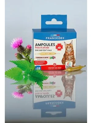 Francodex Skin and Coat ampulky kočka,kotě 18x1ml Fabrieksprijs